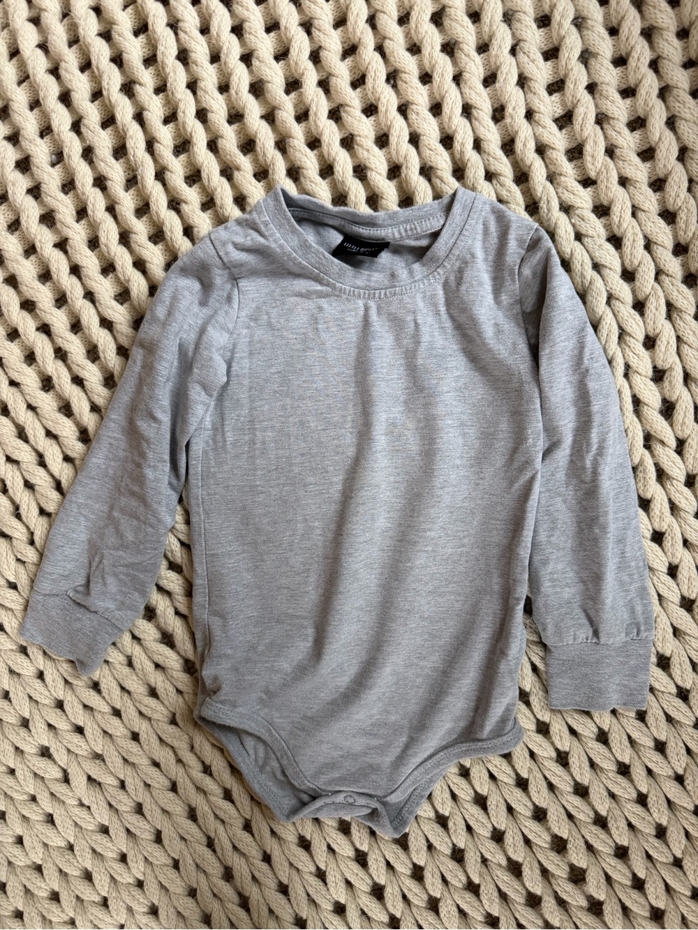 Little Bipsy grey long sleeve bodysuit 18-24m